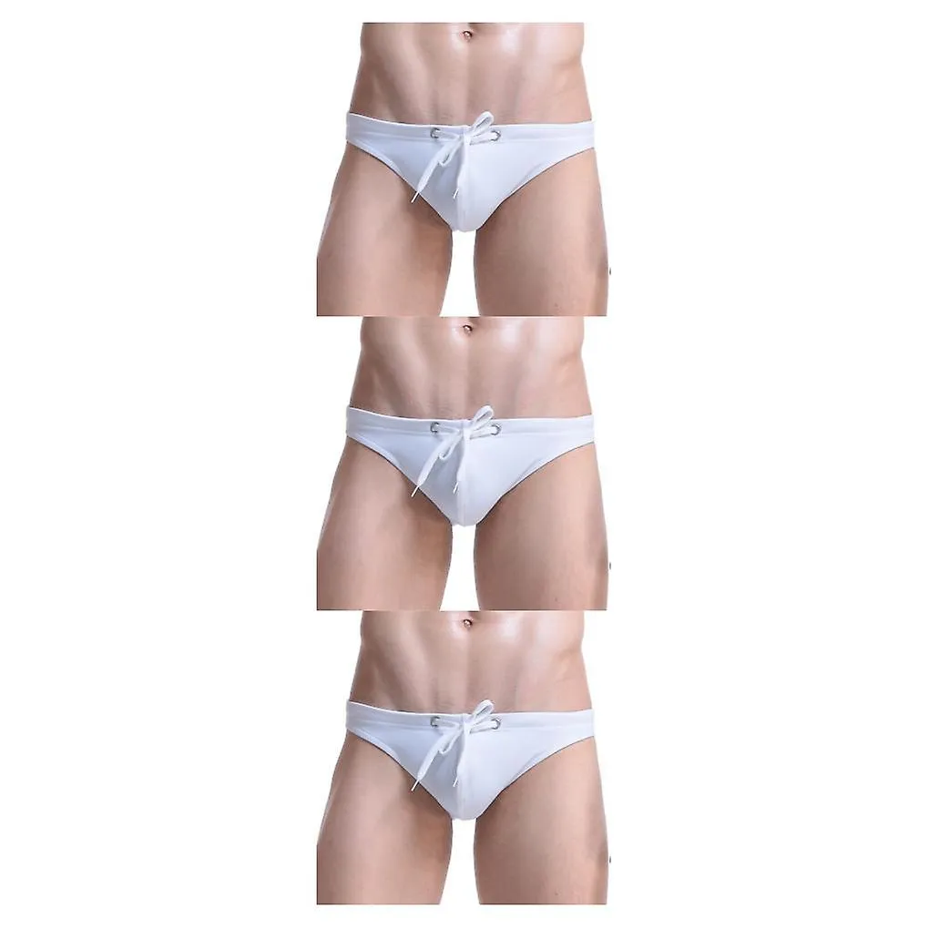 1/2/3/5 Men's Swim Briefs Adjustable Swimwear Boys Swimsuit Sportswear