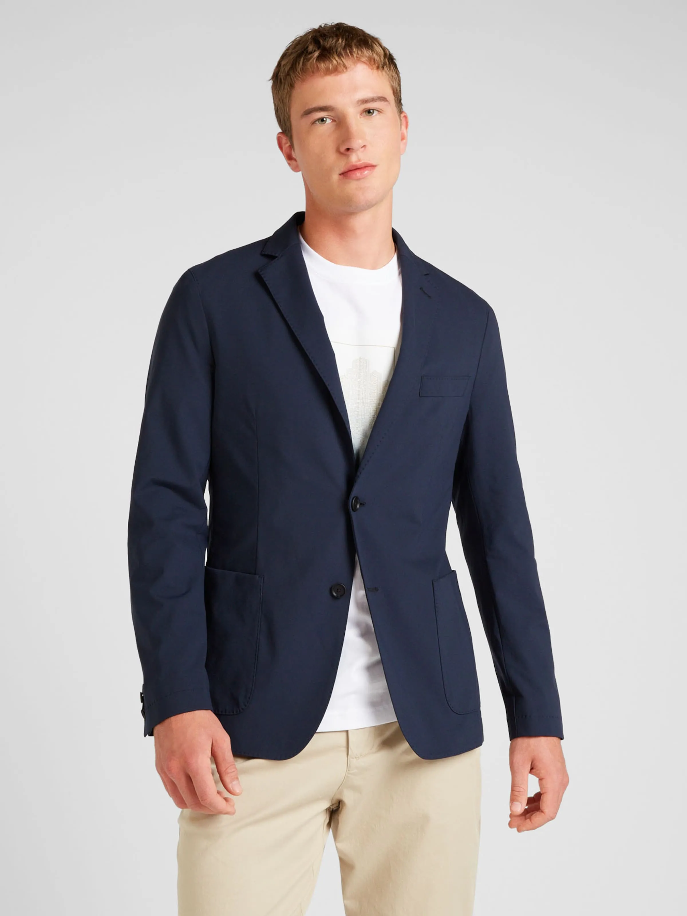 Ajuste regular Chaqueta saco 'Hanry' BOSS en Azul Oscuro