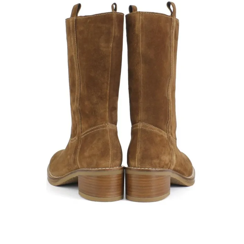 ALPE Madame 4170 1101 Cuero. Bota campera serraje mujer