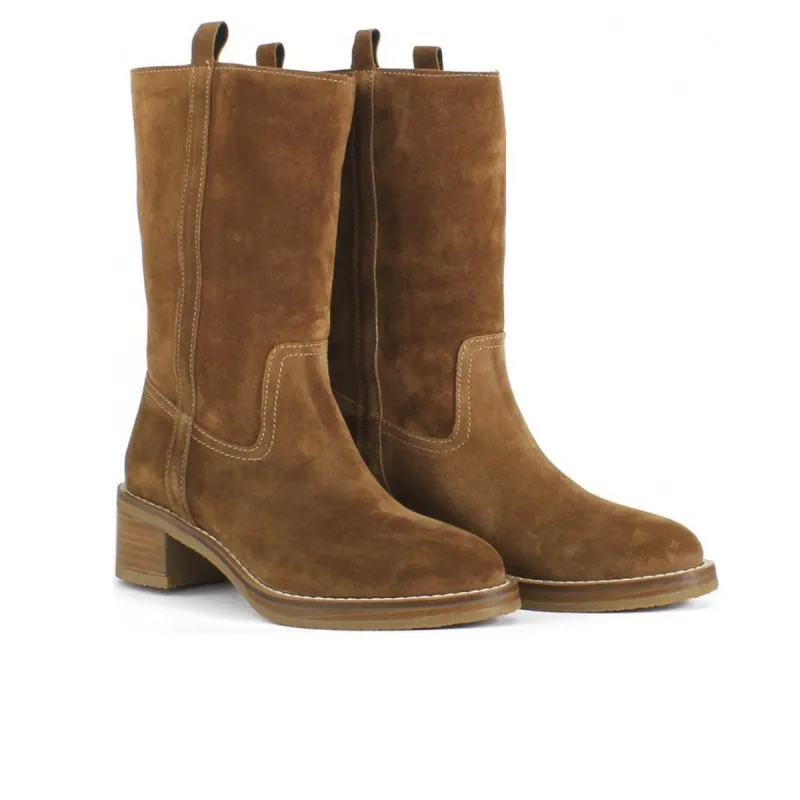 ALPE Madame 4170 1101 Cuero. Bota campera serraje mujer