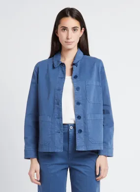 BENSIMON GOLTA - Chaqueta recta de algodón en azul