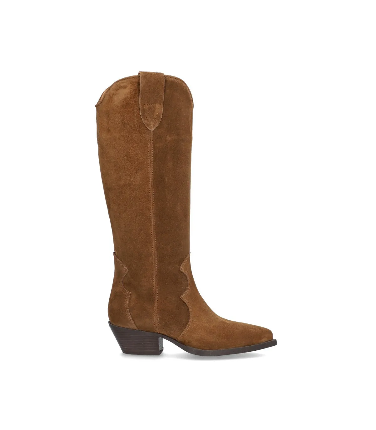 Bota campera en serraje cuero de mujer