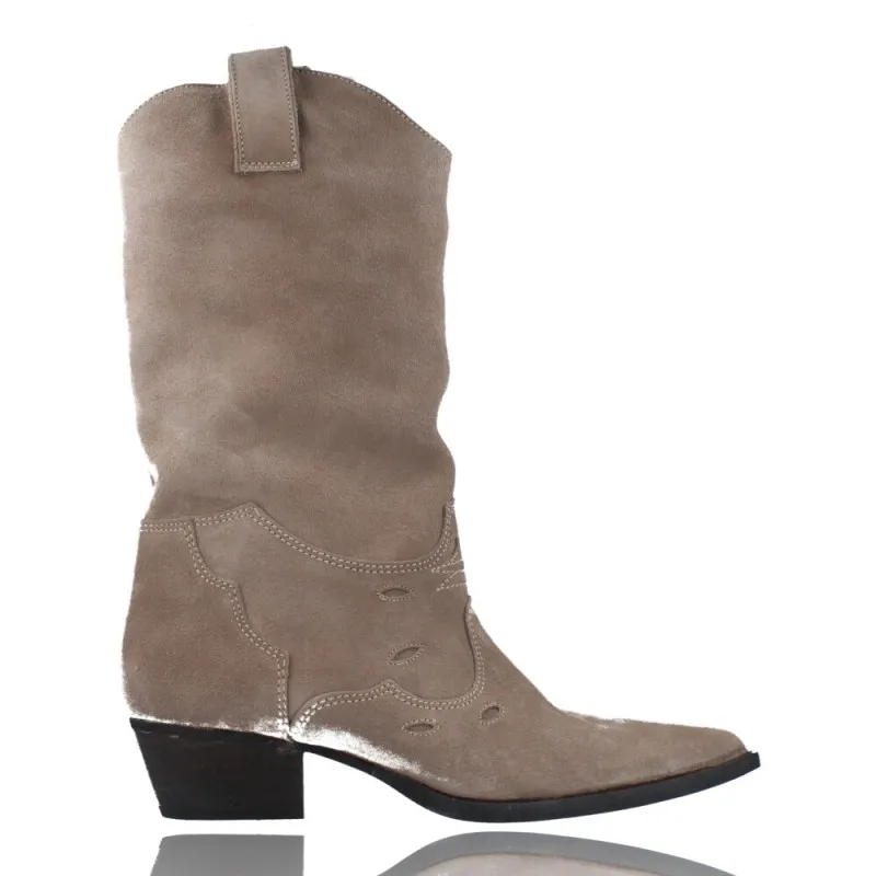 Botas Casual Camperas o Tejanas de Piel para Mujeres de Calzados Vesga 12418