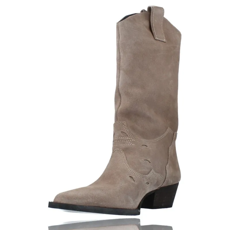 Botas Casual Camperas o Tejanas de Piel para Mujeres de Calzados Vesga 12418