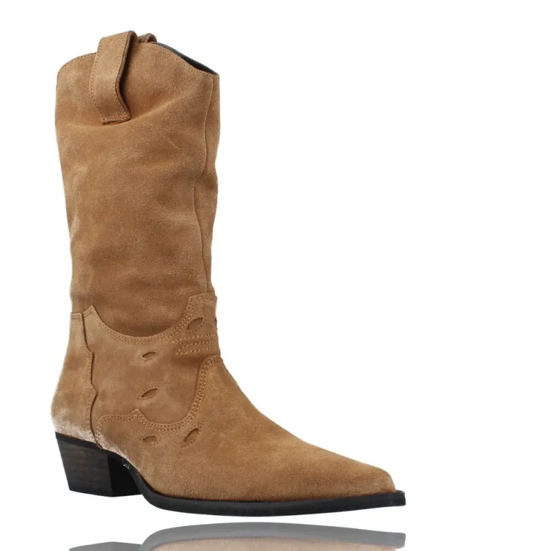 Botas Casual Camperas o Tejanas de Piel para Mujeres de Calzados Vesga 12418