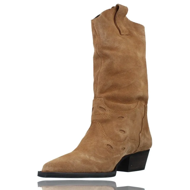 Botas Casual Camperas o Tejanas de Piel para Mujeres de Calzados Vesga 12418