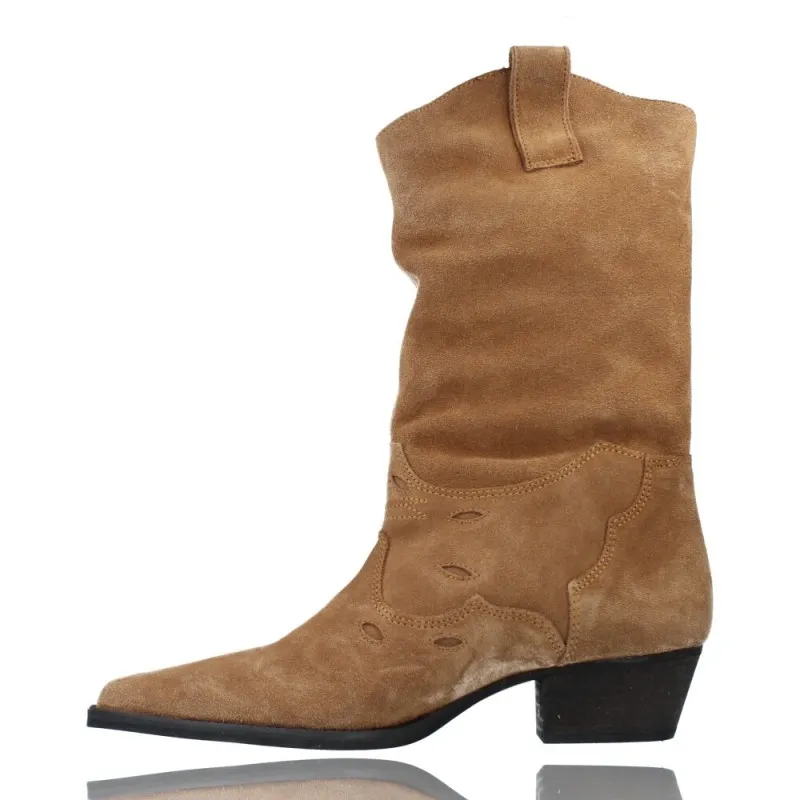 Botas Casual Camperas o Tejanas de Piel para Mujeres de Calzados Vesga 12418