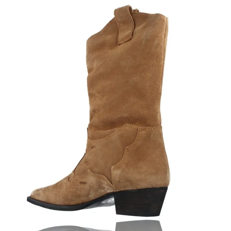 Botas Casual Camperas o Tejanas de Piel para Mujeres de Calzados Vesga 12418