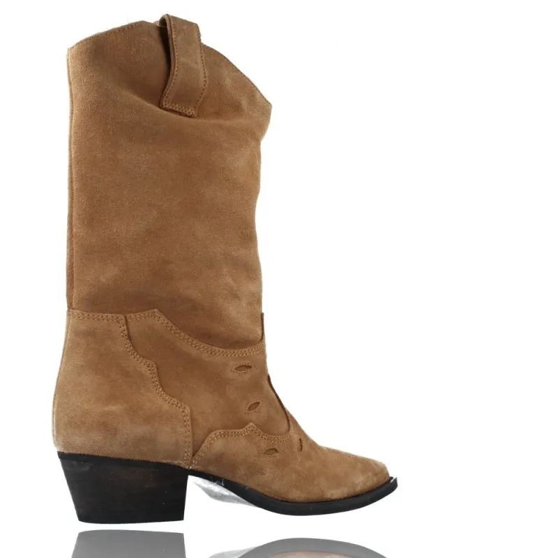 Botas Casual Camperas o Tejanas de Piel para Mujeres de Calzados Vesga 12418