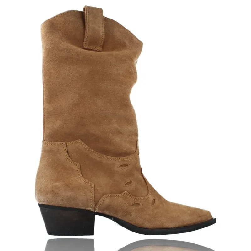 Botas Casual Camperas o Tejanas de Piel para Mujeres de Calzados Vesga 12418