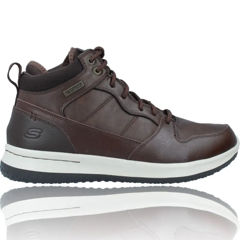 Botas Casual de Piel Wateproof con Cordones para Hombre de Skechers Delson 65801