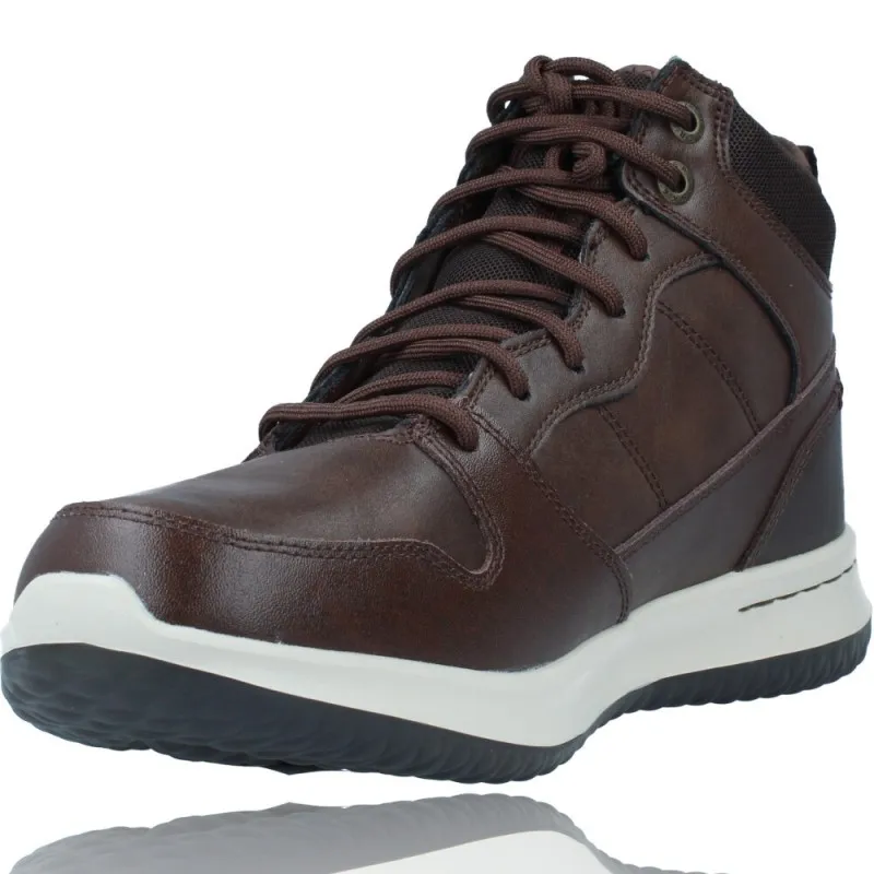 Botas Casual de Piel Wateproof con Cordones para Hombre de Skechers Delson 65801