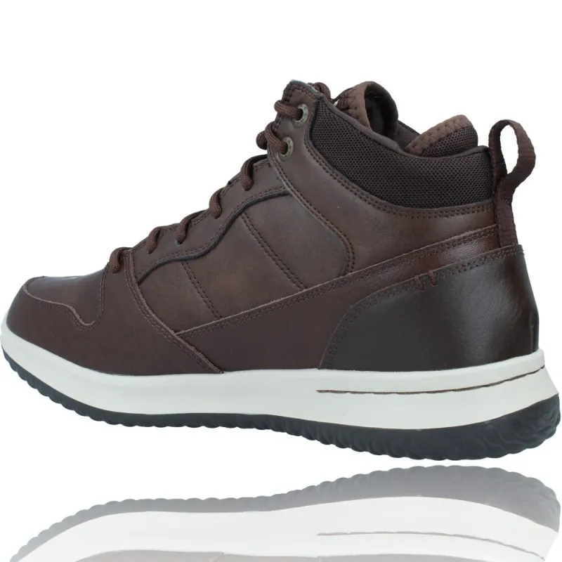 Botas Casual de Piel Wateproof con Cordones para Hombre de Skechers Delson 65801