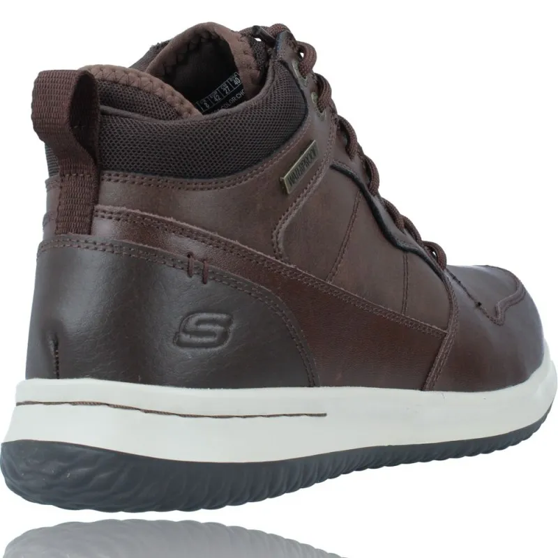 Botas Casual de Piel Wateproof con Cordones para Hombre de Skechers Delson 65801