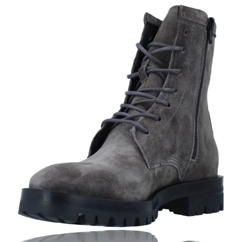 Botas de Piel Militares o Moteras para Mujer de Alpe 2047