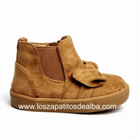 Botas  Niña Camel Modelo Lazo Casual