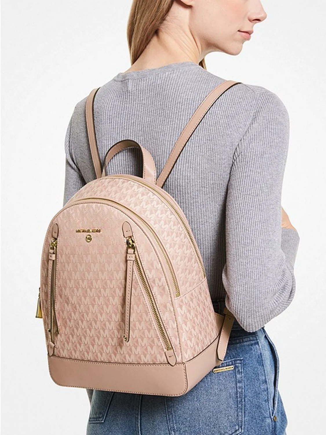 BROOKYN MOCHILA LONA LOGO MICHAEL KORS