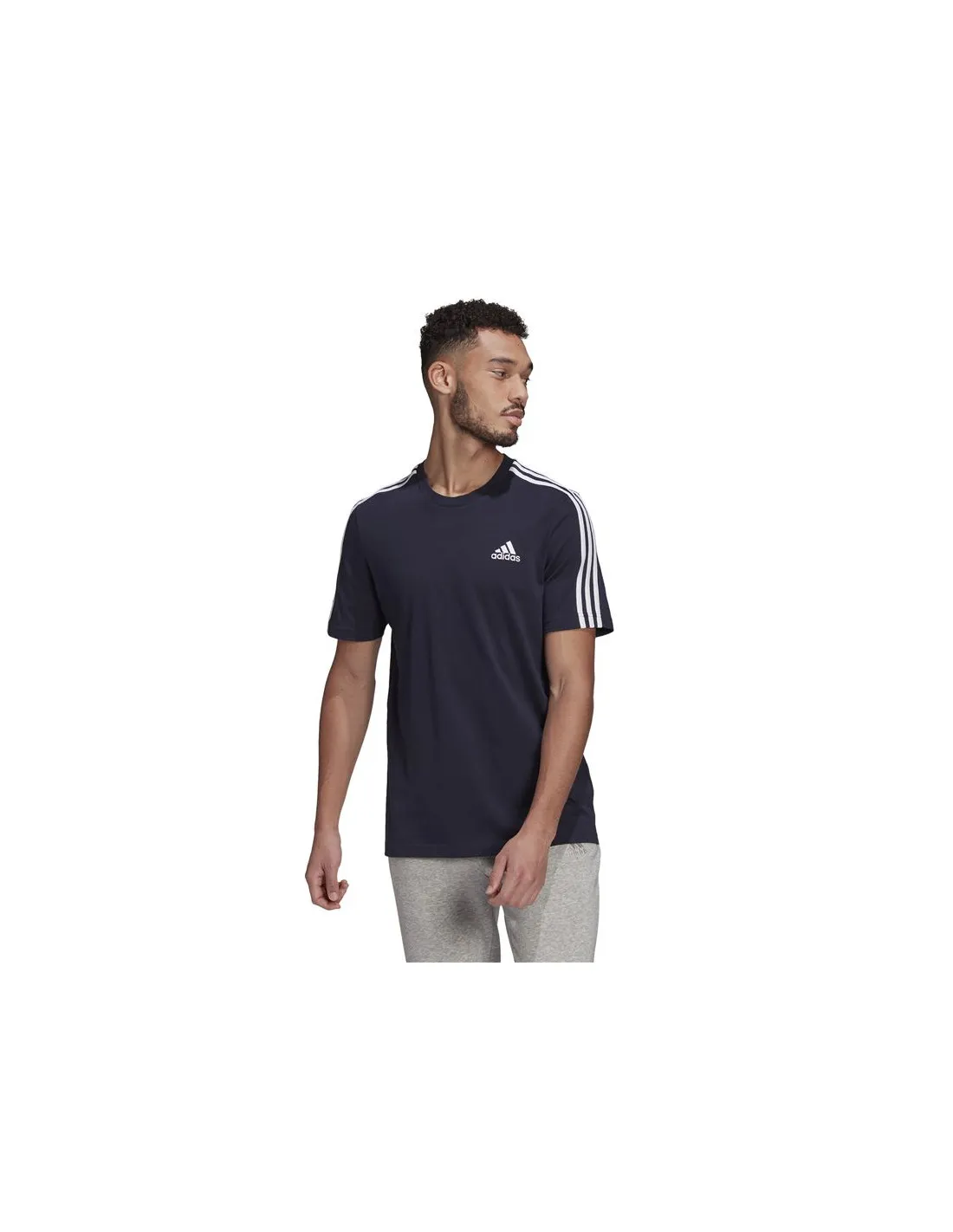 Camiseta adidas Essentials 3 bandas M Marino