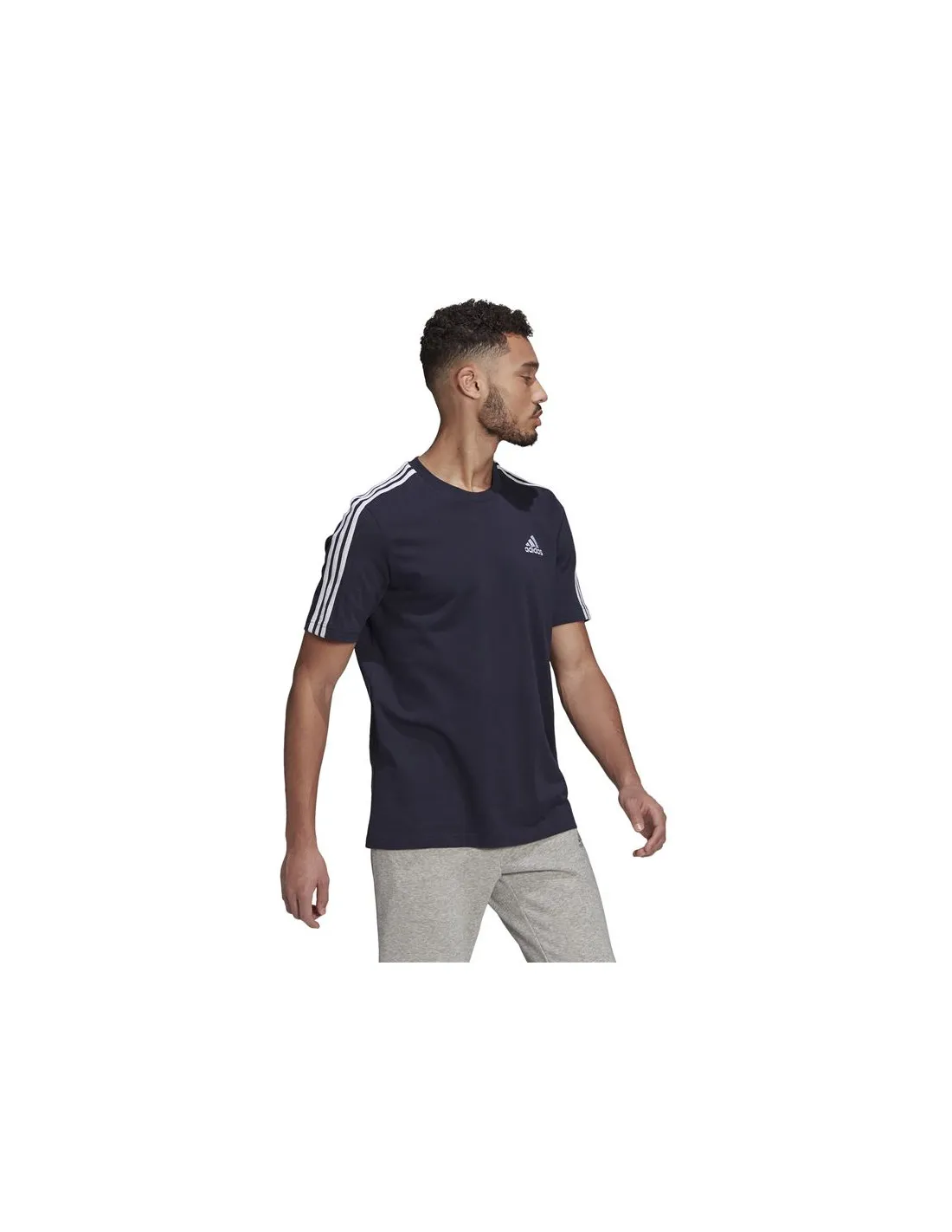 Camiseta adidas Essentials 3 bandas M Marino