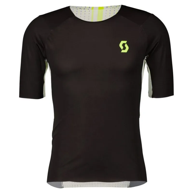 Camiseta ciclismo hombre Scott RC Run Ultra SS (negro/amarillo)