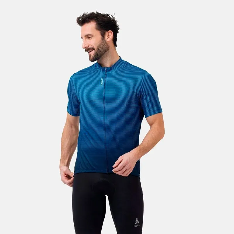 Camiseta de hombre Odlo Full Zip Essential (colorante índigo - azul marino)