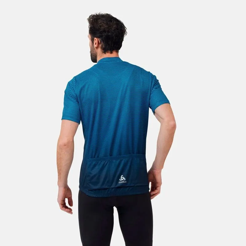 Camiseta de hombre Odlo Full Zip Essential (colorante índigo - azul marino)