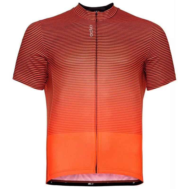 Camiseta Essentia de cuello completo para hombre Odlo (negro - naranja)