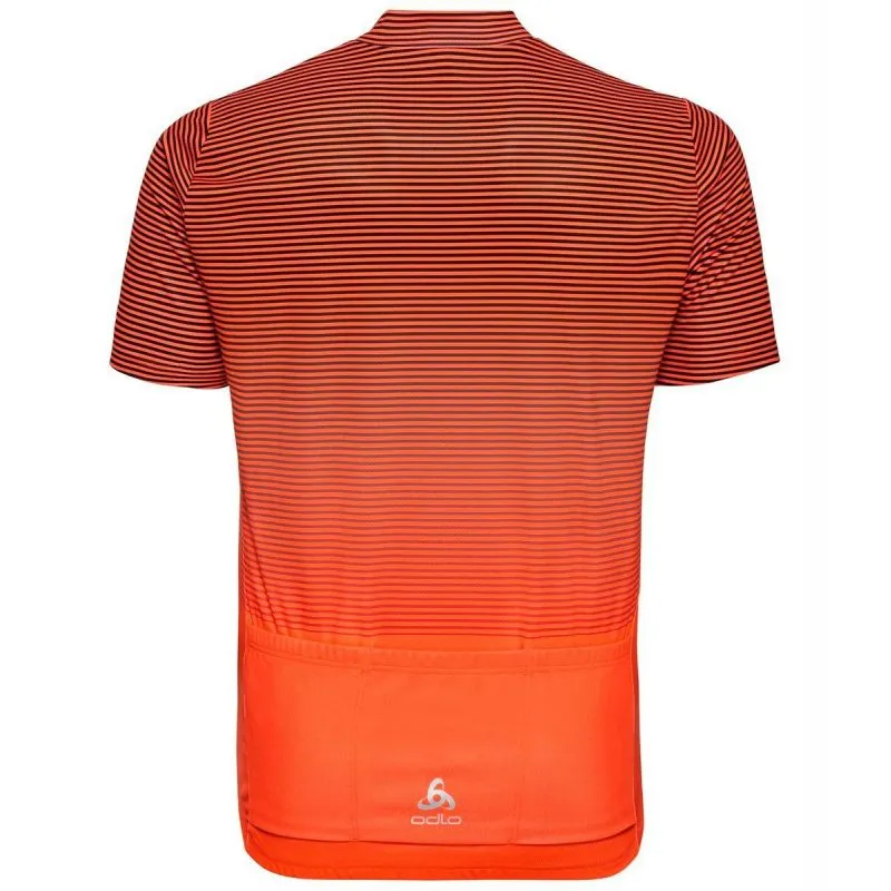 Camiseta Essentia de cuello completo para hombre Odlo (negro - naranja)