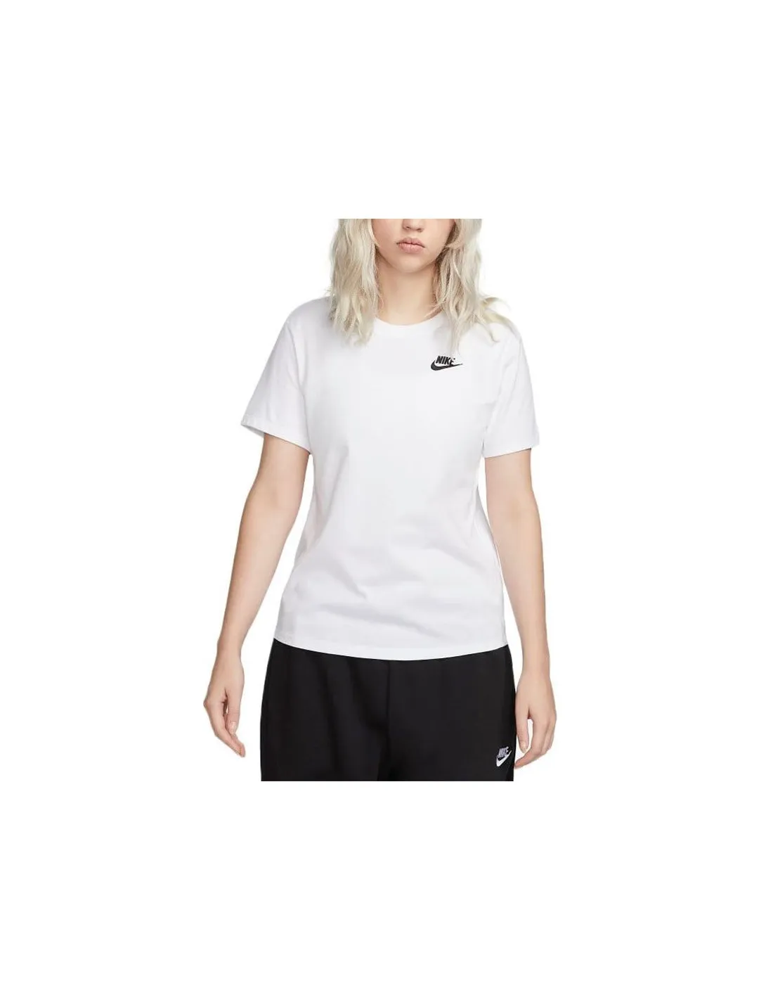 Camiseta Nike Sportswear Club Essentials Mujer Negro