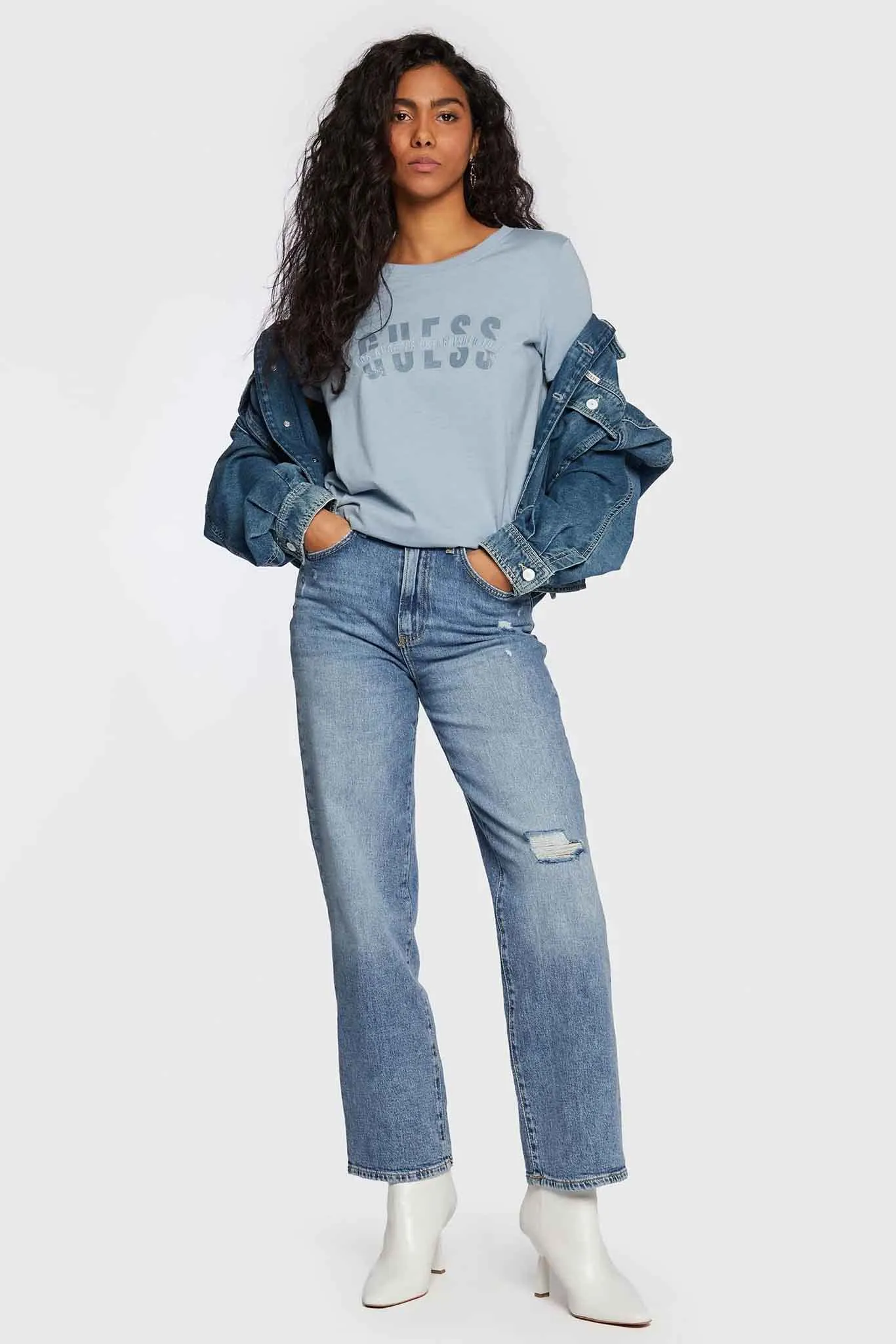 Camiseta para mujer de Guess Jeans – W3RI16K46D1