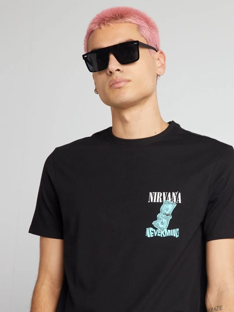 Camiseta 'Nirvana' - negro