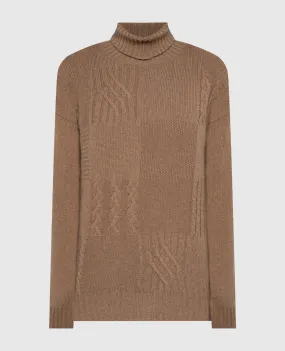 Canali Brown sweater with a textured pattern