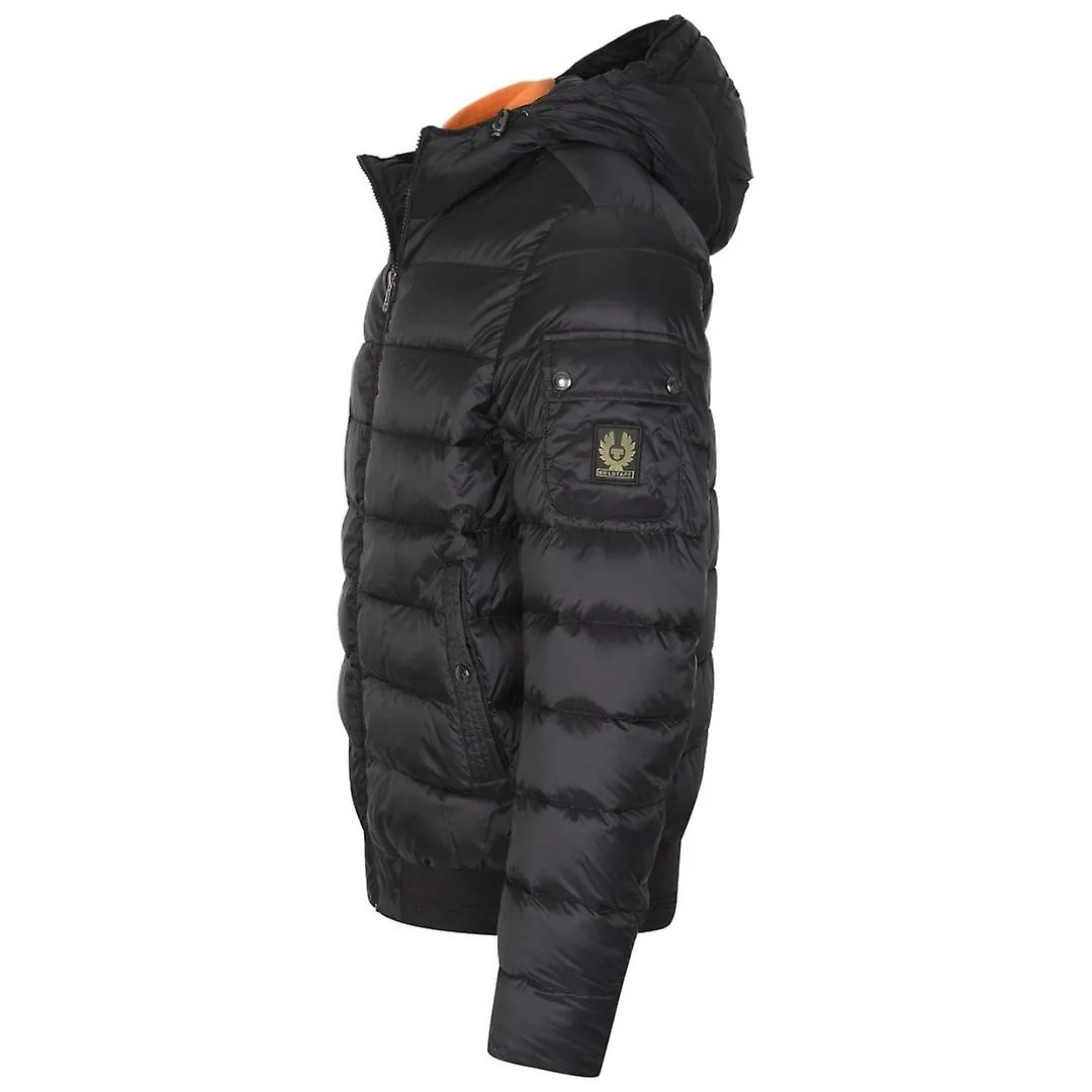 Chaqueta Belstaff Stadia Signal Orange Detail Negra con relleno de plumón