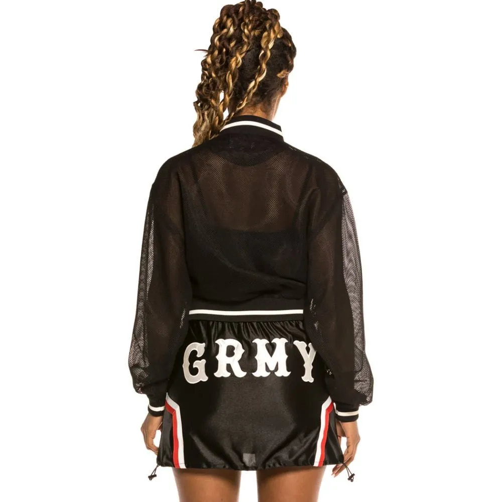 Chaqueta Chica Grimey "The Loot" Mesh - Black | Spring 21