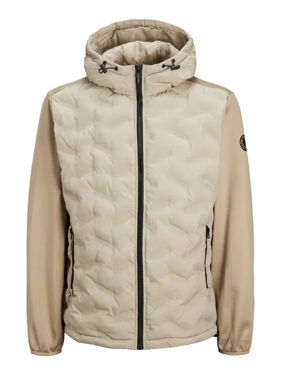 Chaqueta con capucha beige - JCOHEAT