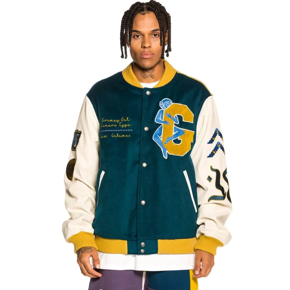 Chaqueta de Baseball Grimey "Singgang Junction" - Navy | Fall 21