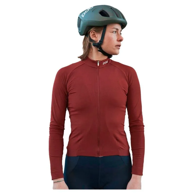 Chaqueta de ciclismo de manga larga para mujer Poc Bike Ambient Thermal (Garnet Red)