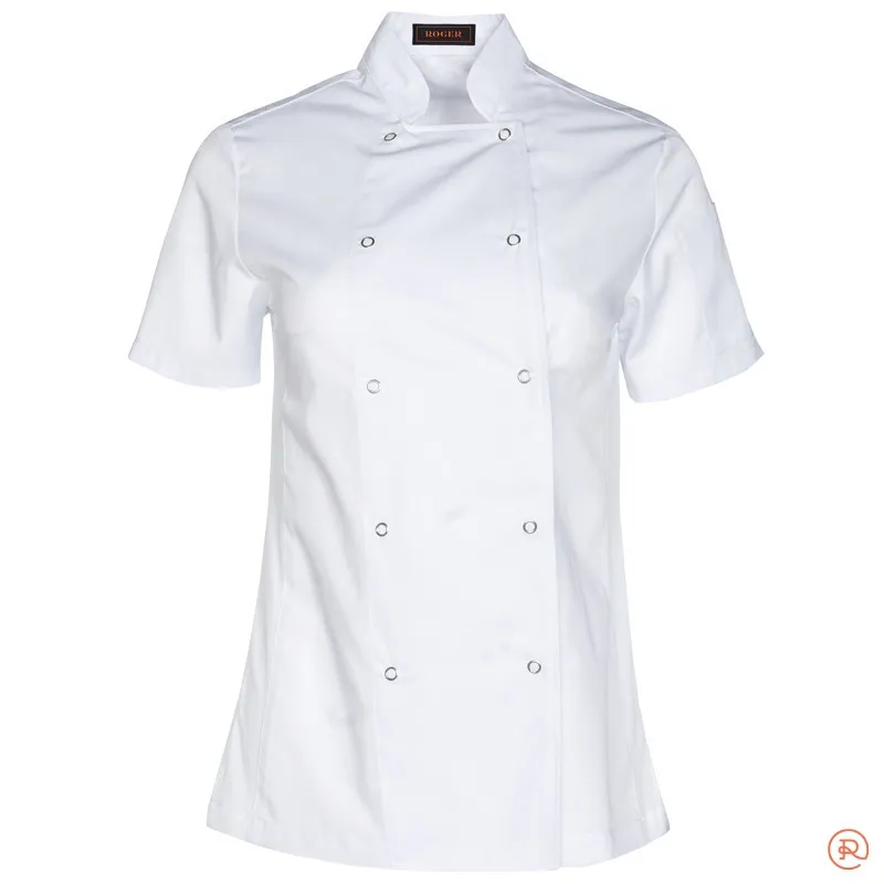 Chaqueta de cocinera Popelín manga corta blanca Denia - Roger