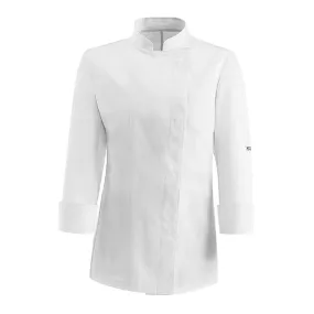 Chaqueta de cocinera Slim Fit de microfibra Easy Girl blanca - Egochef