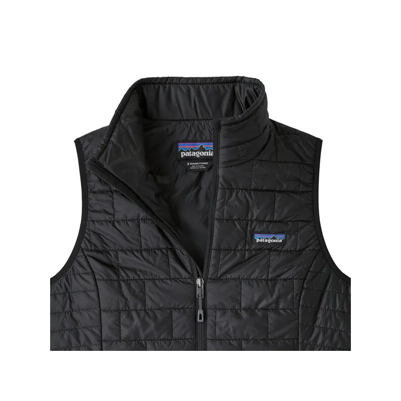 Chaqueta de plumón sin mangas para mujer Patagonia Nano Puff (negro)