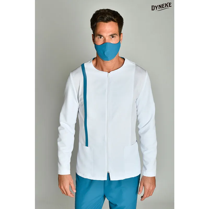 Chaqueta microfibra de hombre raya azul - Dyneke