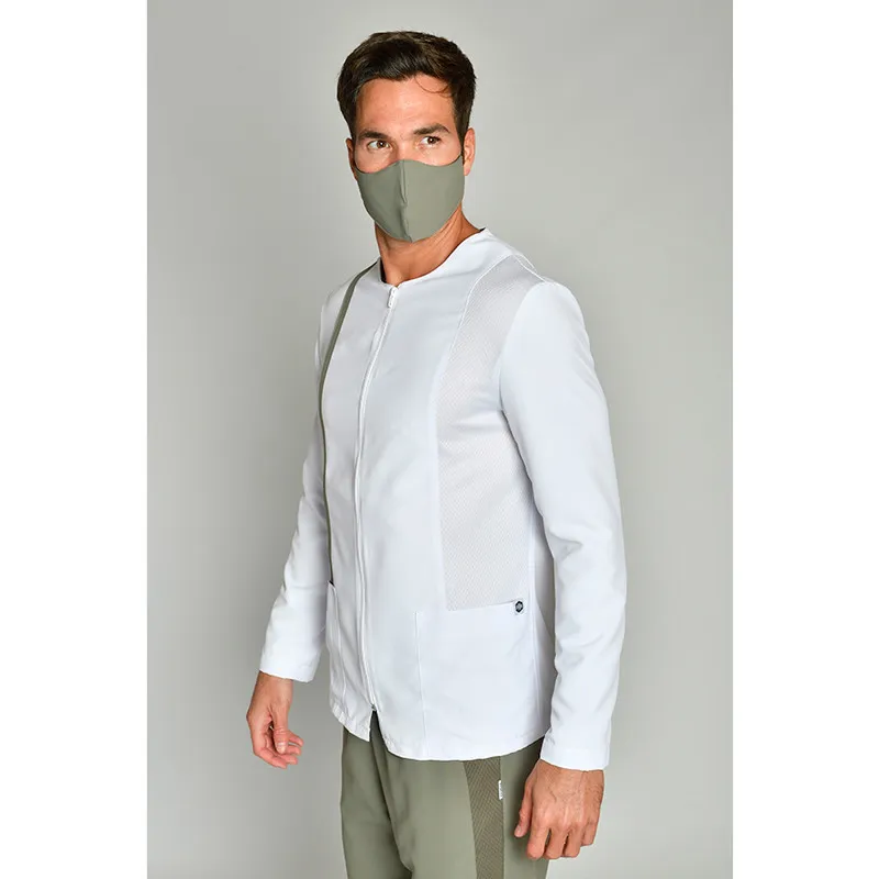 Chaqueta microfibra de hombre raya caqui - Dyneke