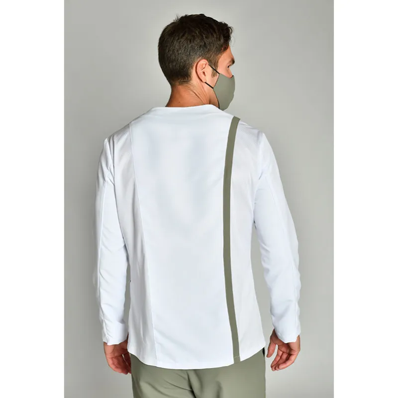 Chaqueta microfibra de hombre raya caqui - Dyneke