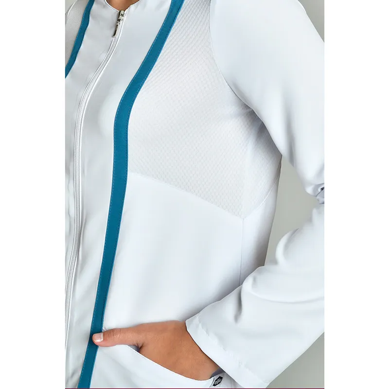 Chaqueta mujer de microfibra raya azul - Oferta