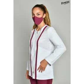 Chaqueta mujer de microfibra raya granate - Oferta