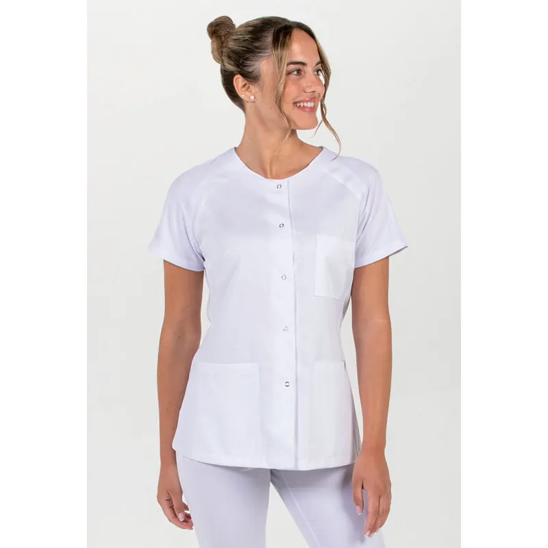 Chaqueta sanitaria manga ranglán blanca - Dyneke