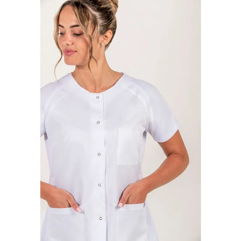 Chaqueta sanitaria manga ranglán blanca - Dyneke