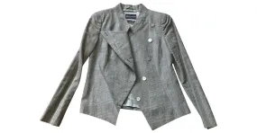 Emporio Armani Excelente chaqueta corta estructurada Gris 