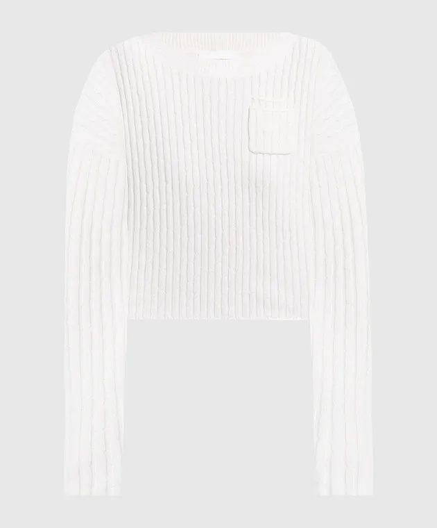 Helmut Lang White sweater in a pattern