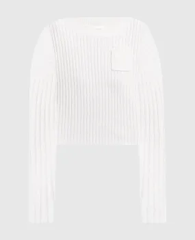 Helmut Lang White sweater in a pattern